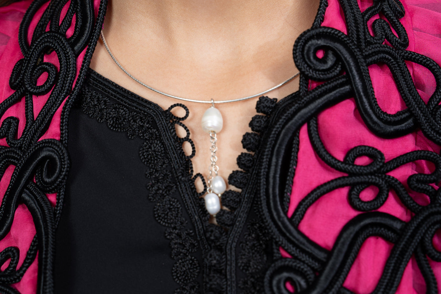 Ensemble Sfifa en Argent Collier, Boucles d’Oreilles, Bague et Bracelet