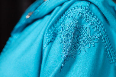 Djellaba en cachemire – Broderies Artisanales "Maalem"