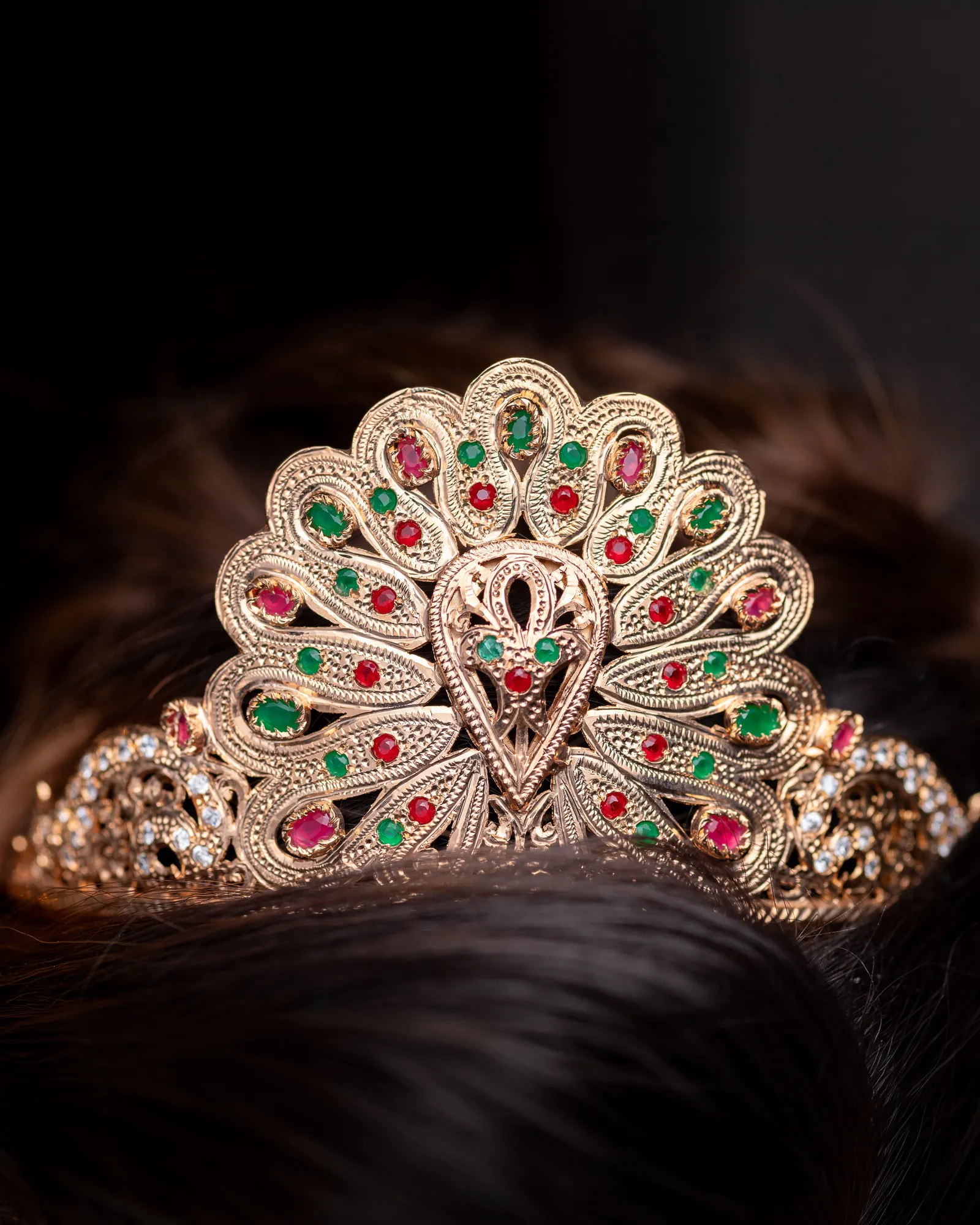 Parure Royale Marocaine aux Pierres Précieuses Multicolores – Image 2